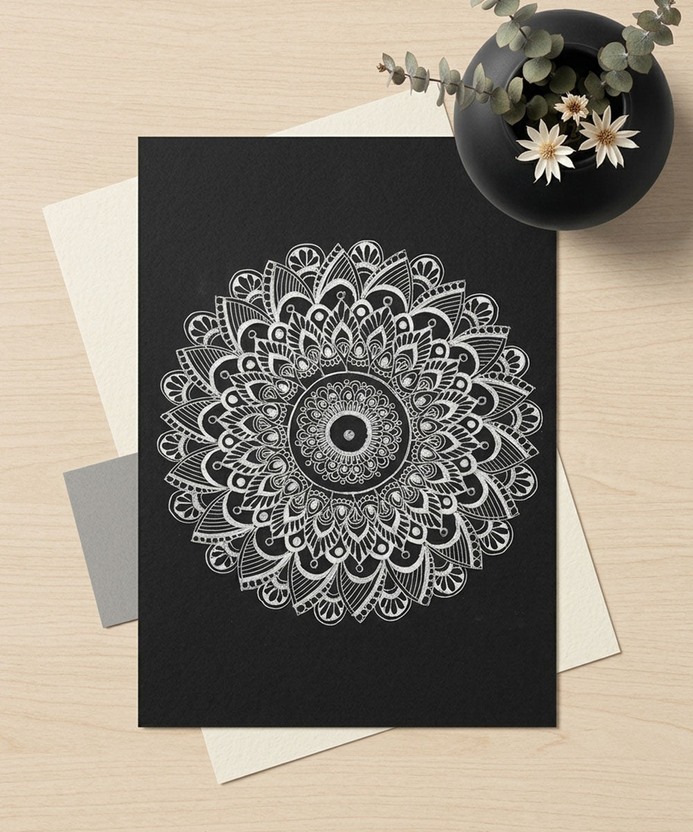Handmade Mandala Art Frame White Edition