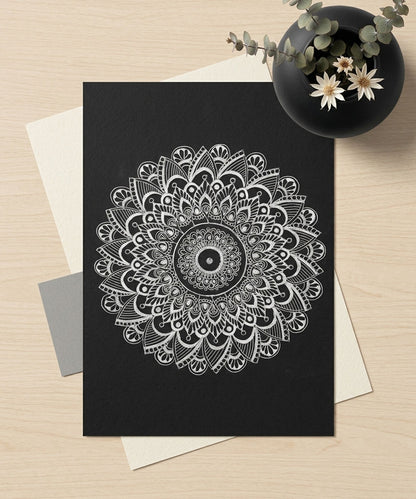Handmade Mandala Art Frame White Edition