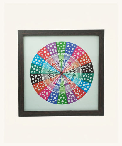 Handmade Mandala Art Frame Brown Edition