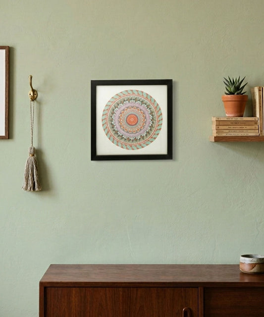 Handmade Mandala Art Frame Black Edition