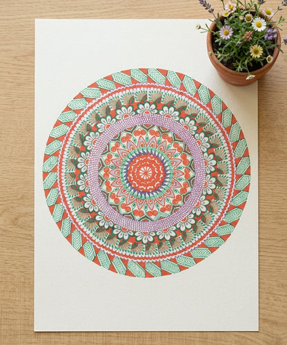 Handmade Mandala Art Frame Black Edition