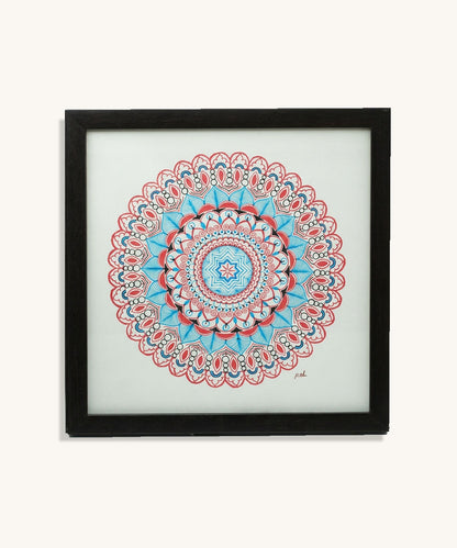 Handmade Mandala Art Frame Black Edition