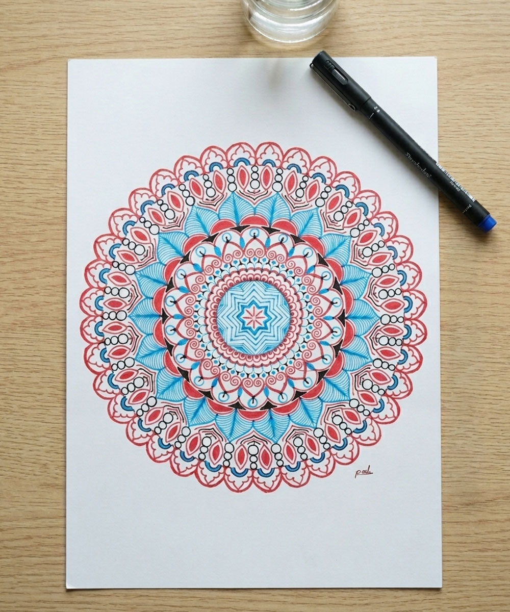 Handmade Mandala Art Frame Black Edition
