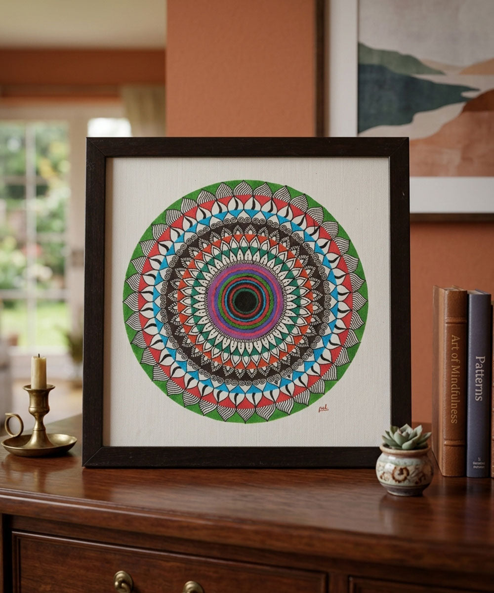 Handmade Mandala Art Frame Black Edition