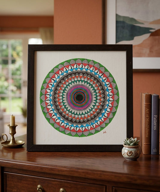 Handmade Mandala Art Frame Black Edition