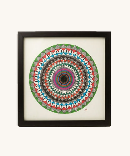 Handmade Mandala Art Frame Black Edition