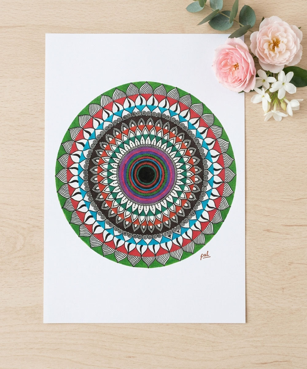 Handmade Mandala Art Frame Black Edition