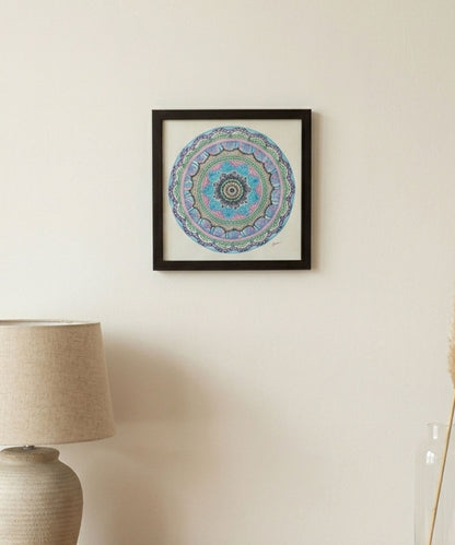 Handmade Mandala Art Frame Black Edition
