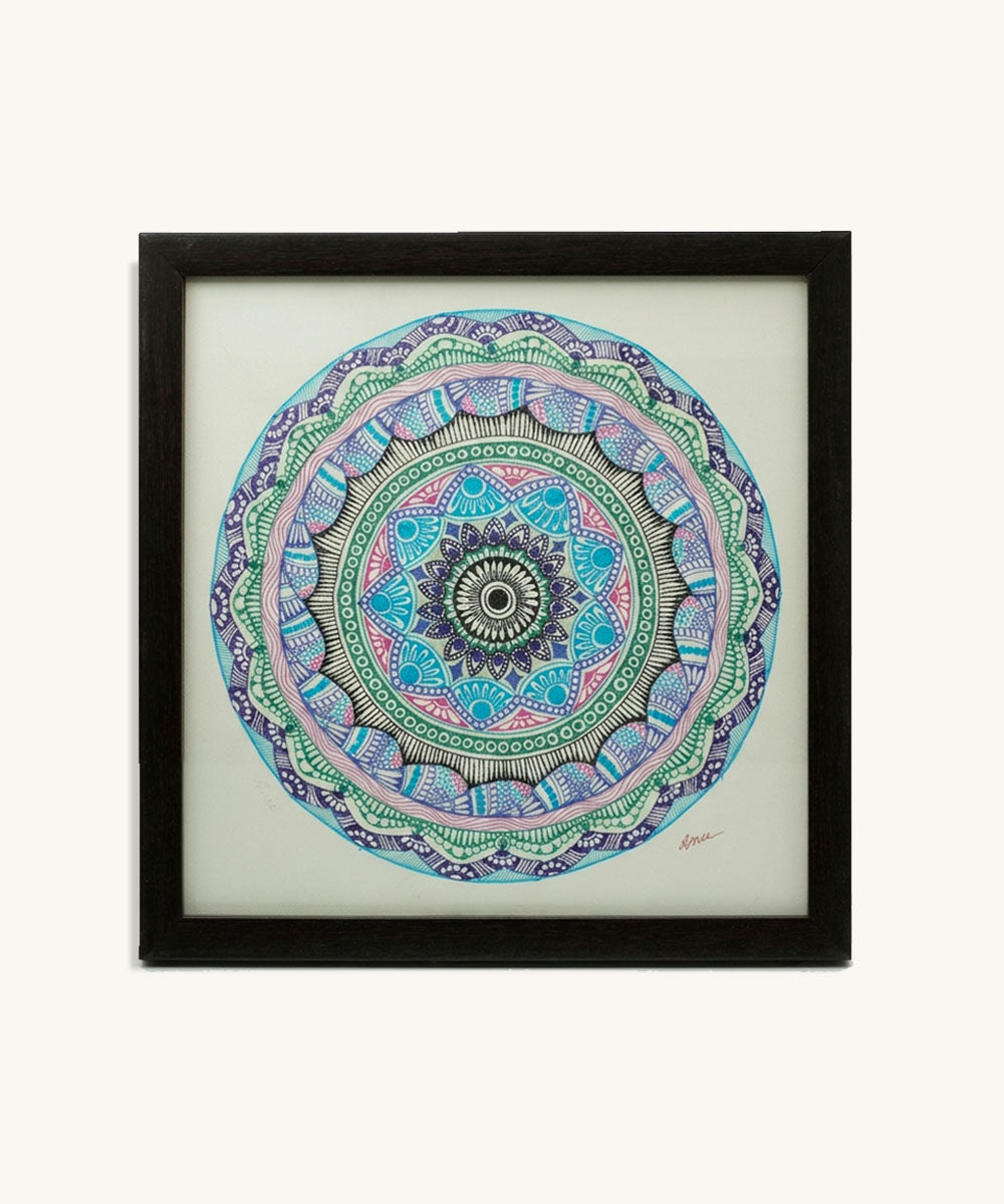 Handmade Mandala Art Frame Black Edition
