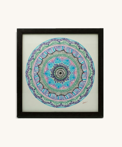Handmade Mandala Art Frame Black Edition