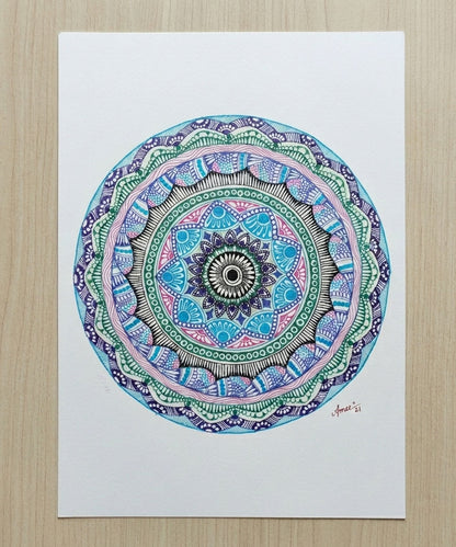 Handmade Mandala Art Frame Black Edition