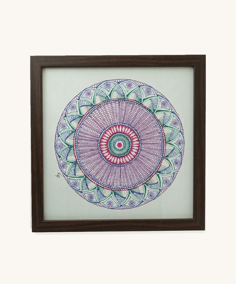 Handmade Mandala Art Frame Brown Edition