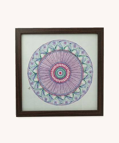 Handmade Mandala Art Frame Brown Edition