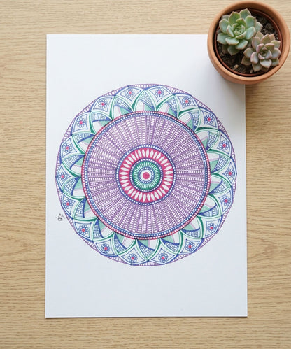 Handmade Mandala Art Frame Brown Edition
