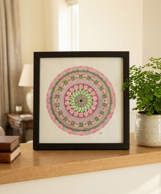 Handmade Mandala Art Frame Black Edition