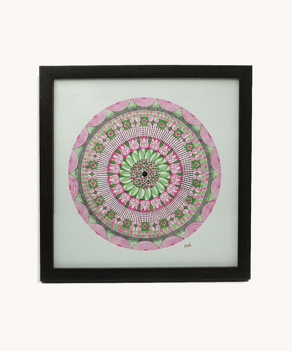 Handmade Mandala Art Frame Black Edition