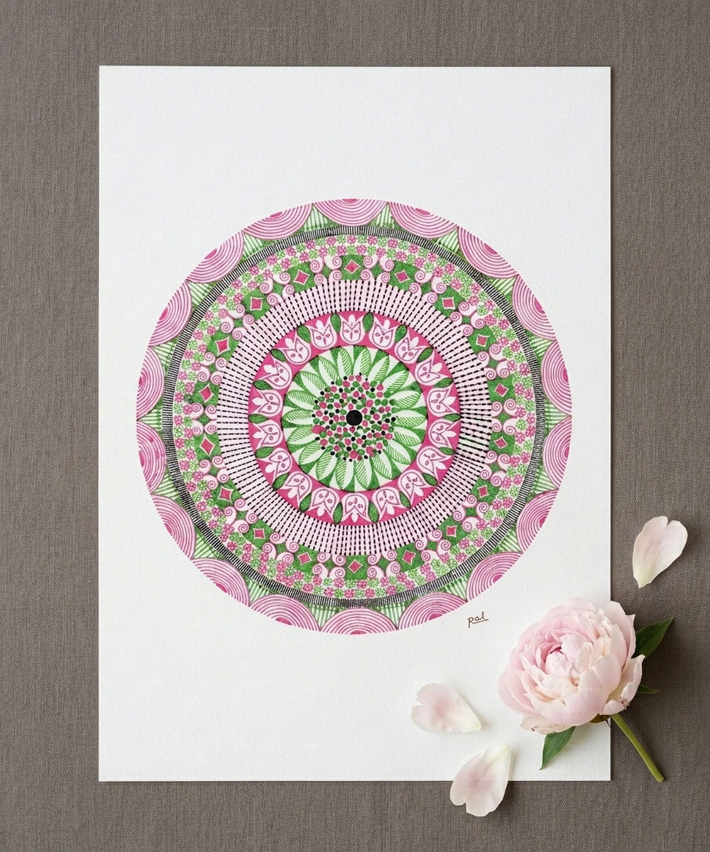 Handmade Mandala Art Frame Black Edition