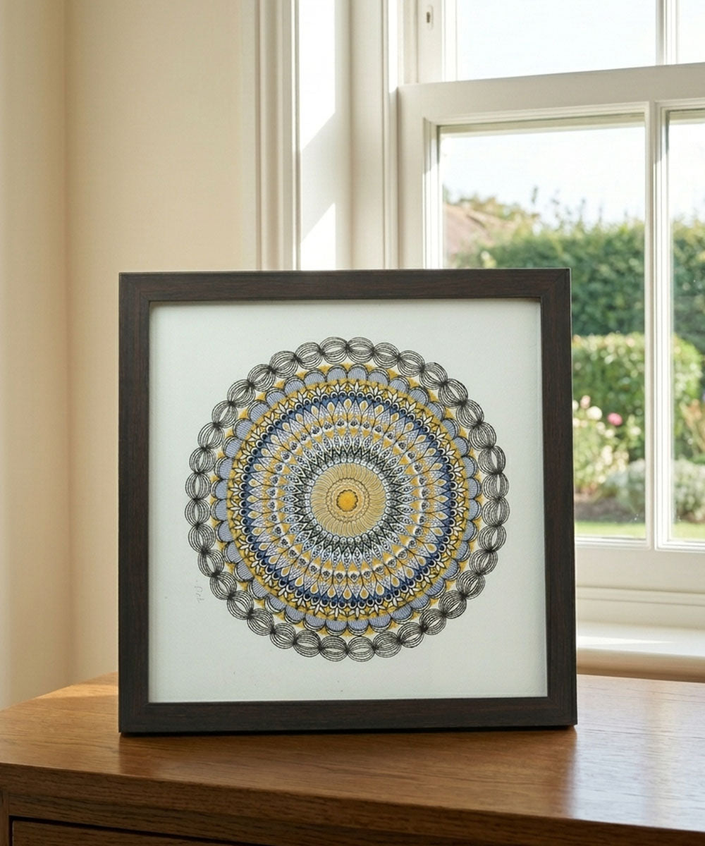 Handmade Mandala Art Frame Black Edition