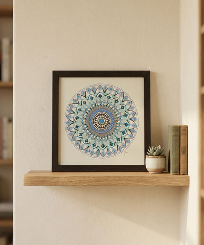 Handmade Mandala Art Frame Black Edition