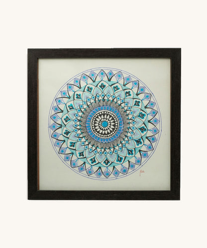 Handmade Mandala Art Frame Black Edition