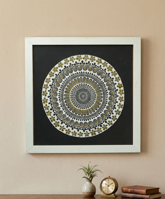 Handmade Mandala Art Frame White Edition
