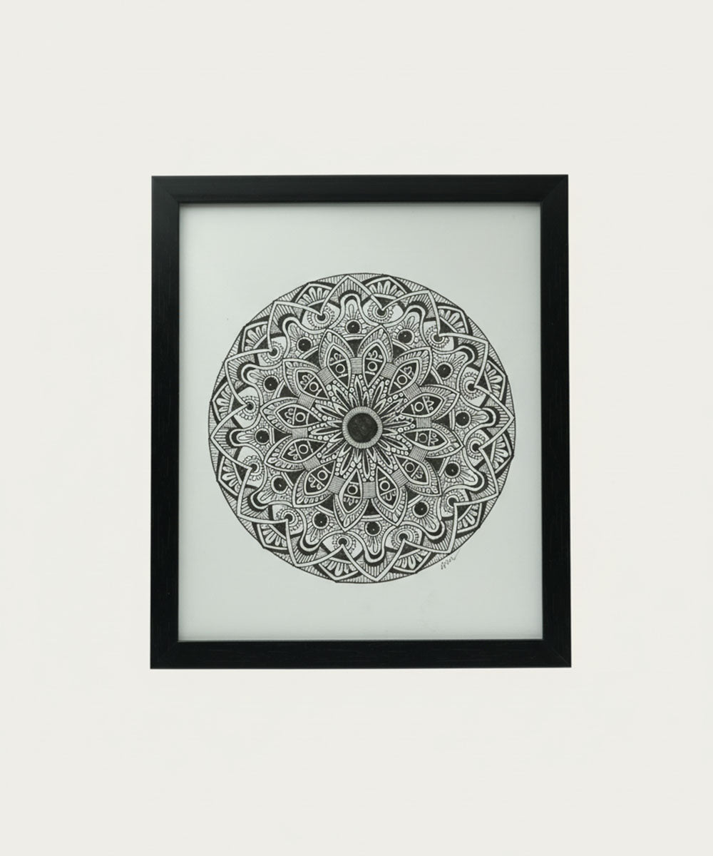 Handmade Mandala Art Frame Black Edition