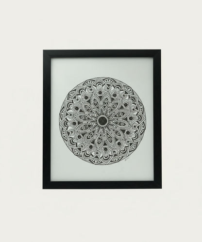 Handmade Mandala Art Frame Black Edition