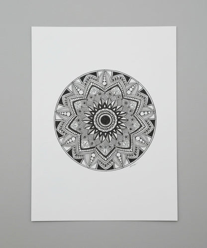 Handmade Mandala Art Frame Black Edition