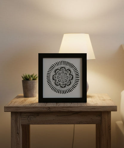 Handmade Mandala Art Frame Black Edition