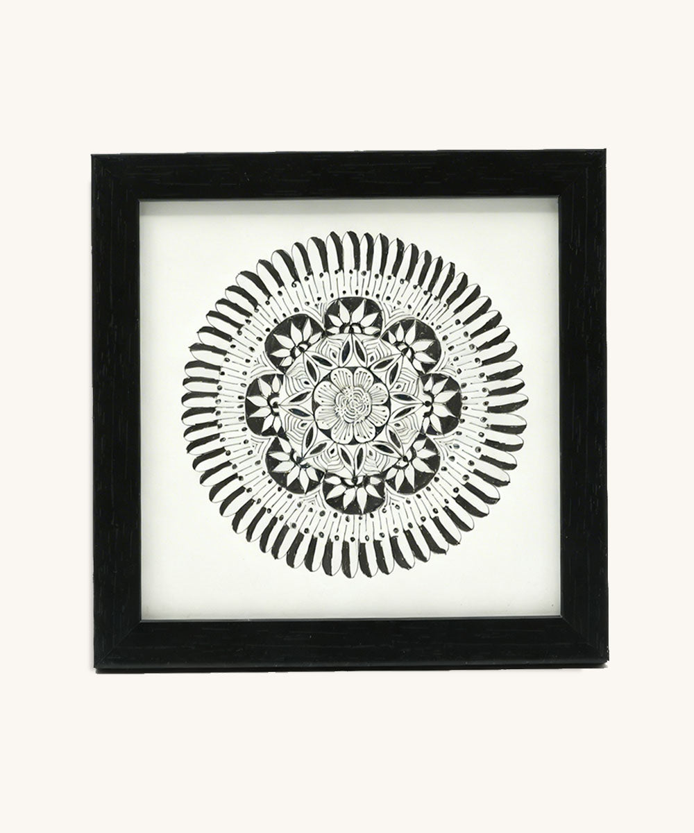Handmade Mandala Art Frame Black Edition