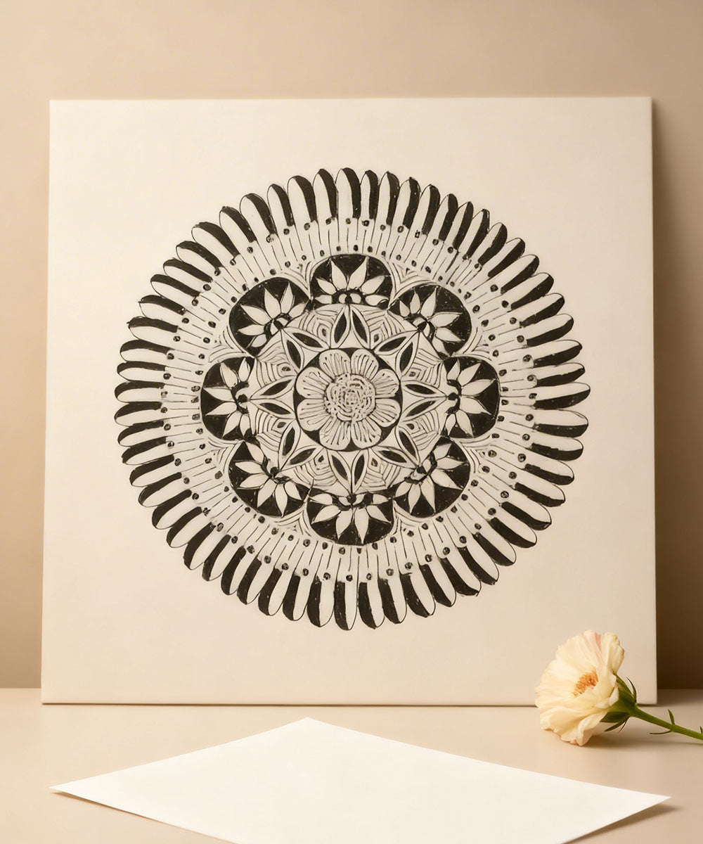 Handmade Mandala Art Frame Black Edition