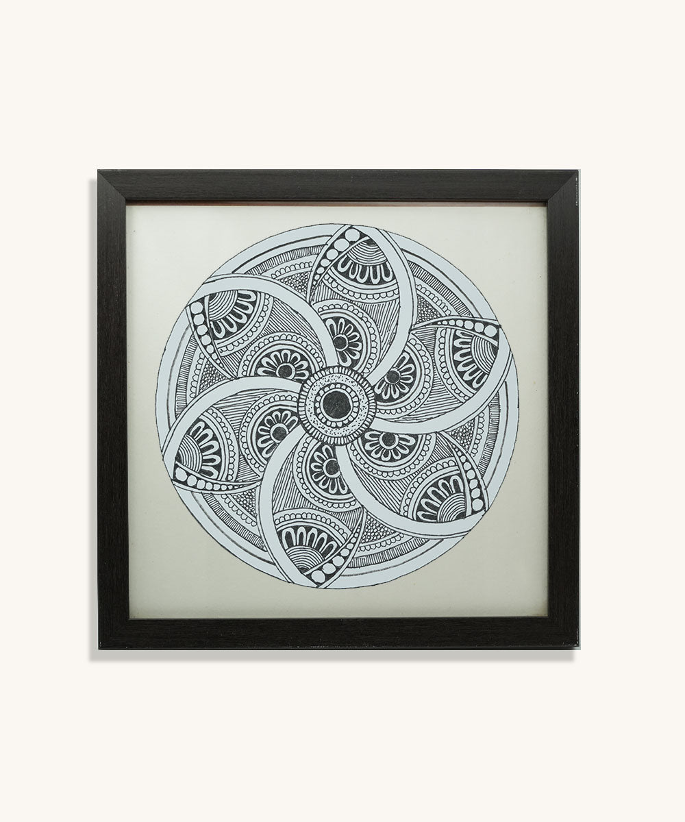 Handmade Mandala Art Frame Black Edition