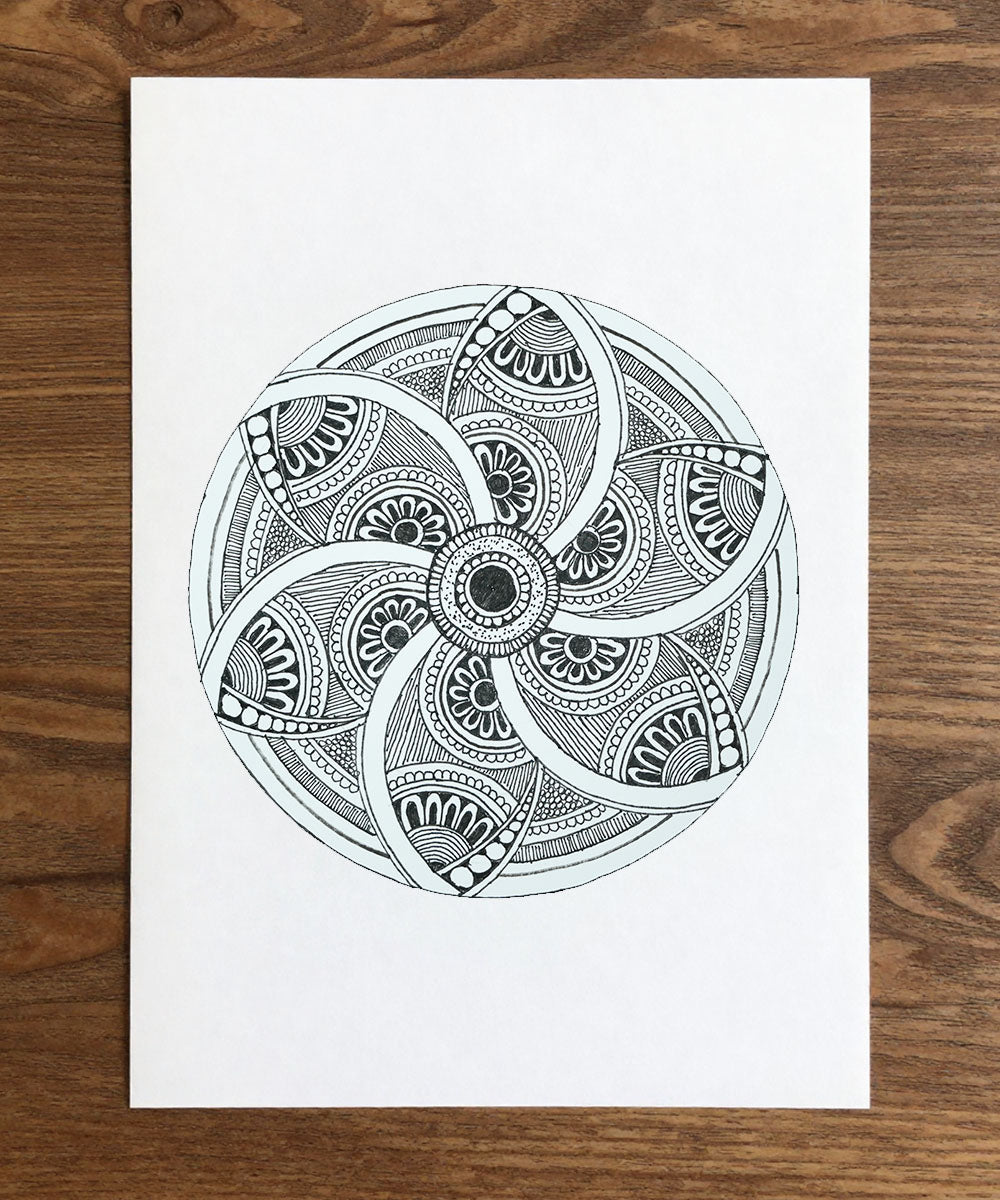 Handmade Mandala Art Frame Black Edition
