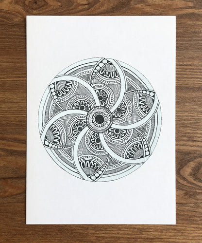 Handmade Mandala Art Frame Black Edition
