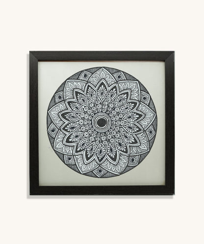 Handmade Mandala Art Frame Black Edition