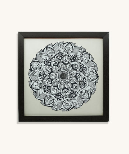 Handmade Mandala Art Frame Black Edition