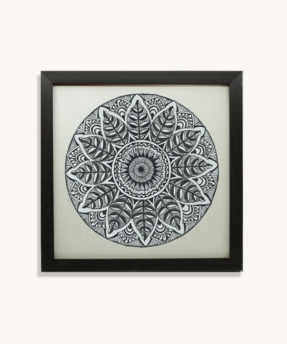 Handmade Mandala Art Frame Black Edition
