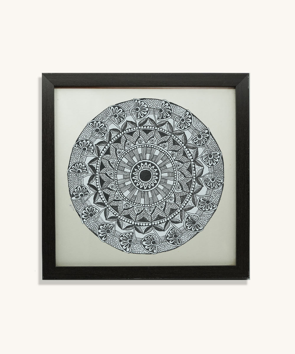 Handmade Mandala Art Frame Black Edition