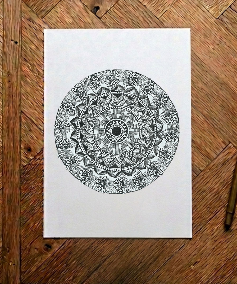 Handmade Mandala Art Frame Black Edition