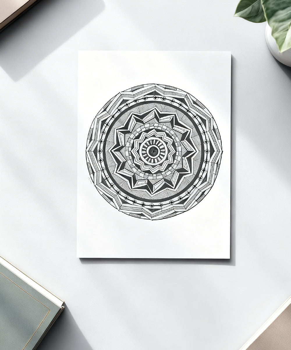 Handmade Mandala Art Frame Black Edition