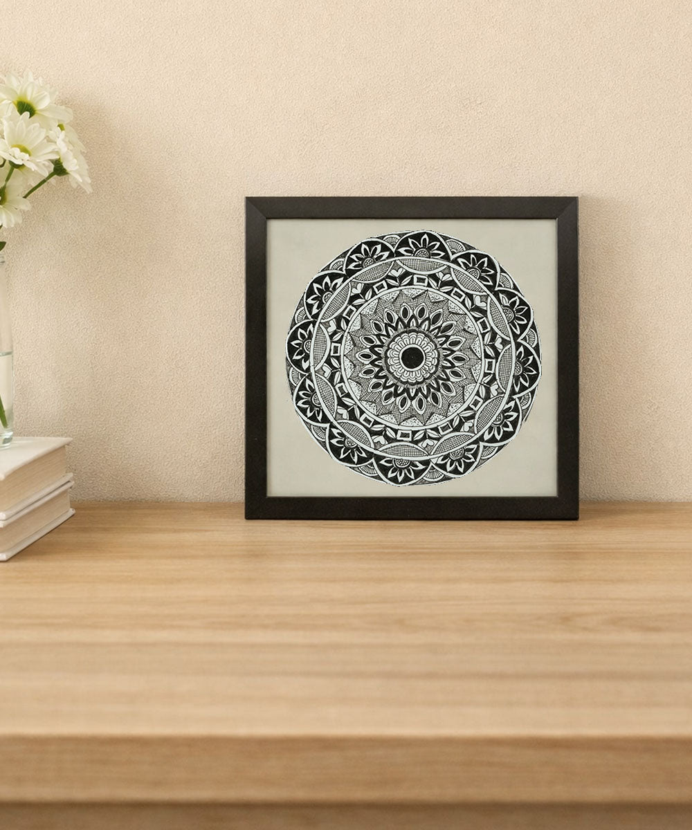 Handmade Mandala Art Frame Black Edition