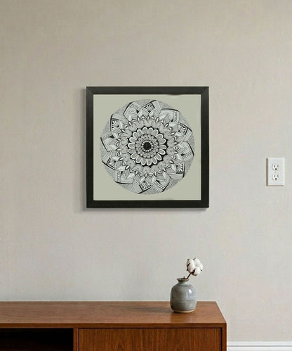 Handmade Mandala Art Frame Black Edition