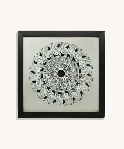 Handmade Mandala Art Frame Black Edition