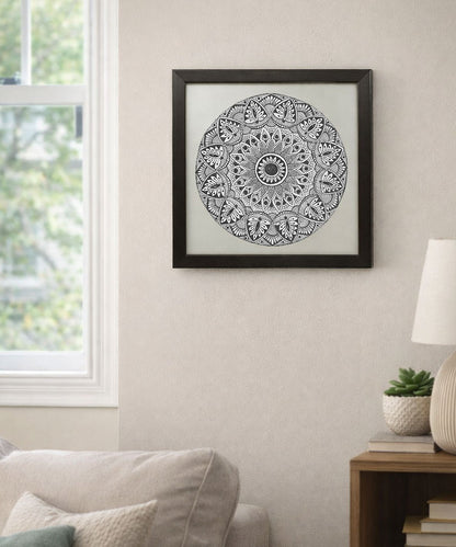 Handmade Mandala Art Frame Black Edition