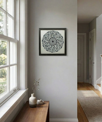 Handmade Mandala Art Frame Black Edition