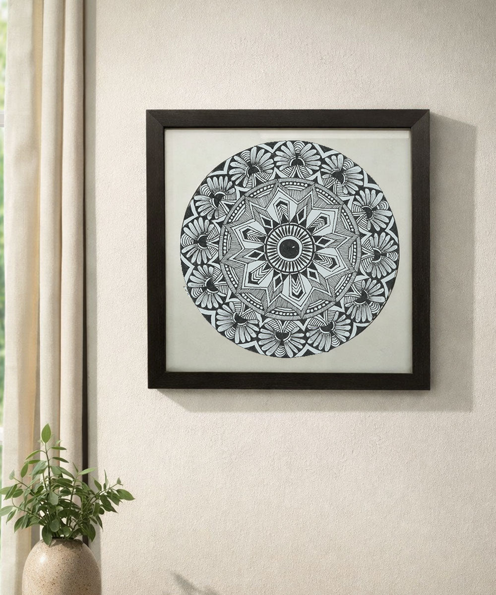 Handmade Mandala Art Frame Black Edition
