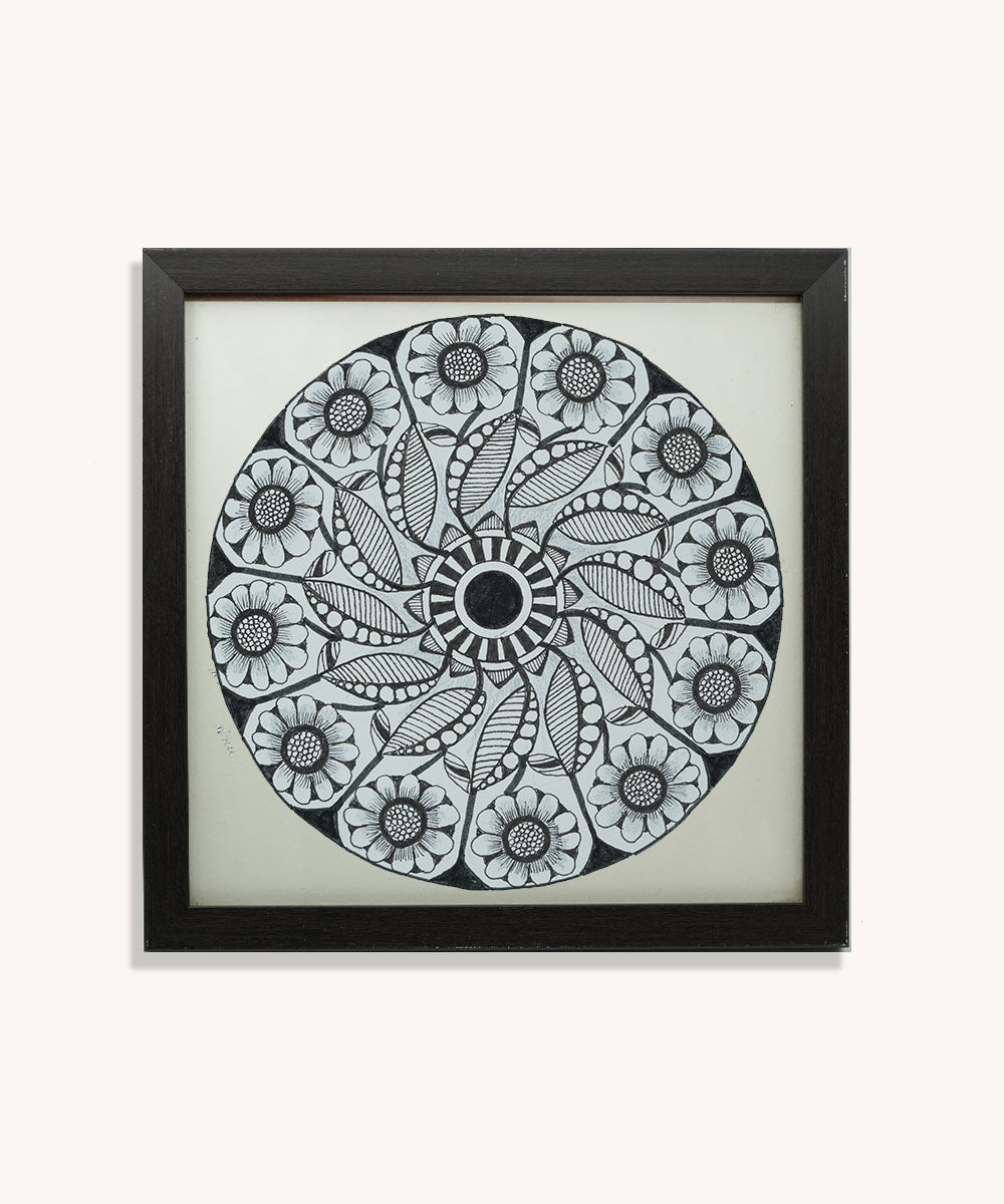 Handmade Mandala Art Frame Black Edition