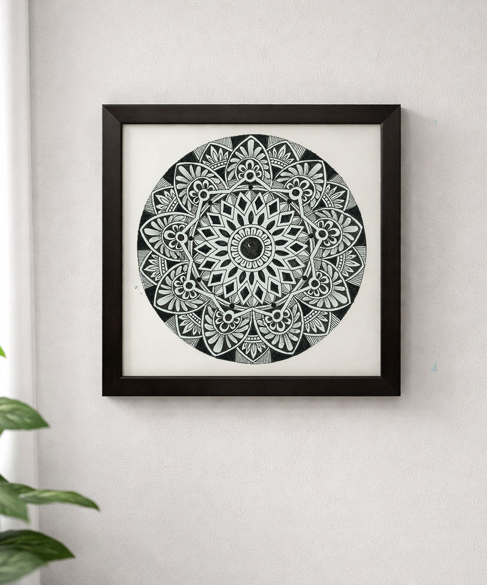 Handmade Mandala Art Frame Black Edition