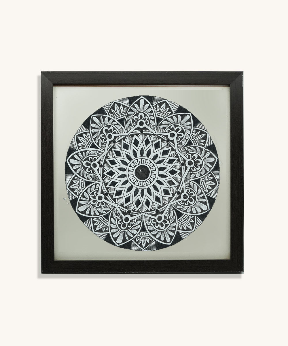 Handmade Mandala Art Frame Black Edition
