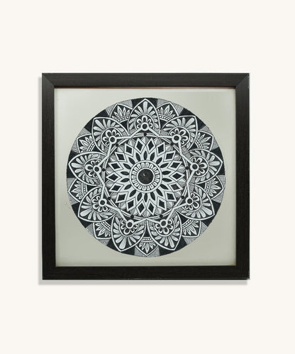Handmade Mandala Art Frame Black Edition